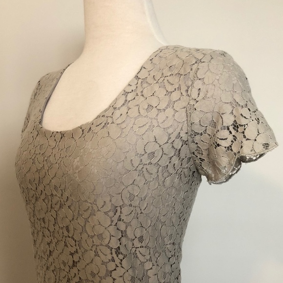 Like-New Grey Lace Talula/Aritzia 'Betsey' Top - Picture 7 of 13